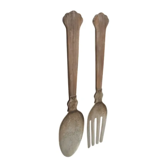 Metal Utensils Wall Plaques, Set Of 2-Kirkland's Home Hot