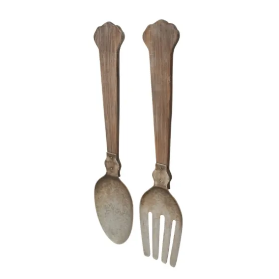 Metal Utensils Wall Plaques, Set Of 2-Kirkland's Home Hot