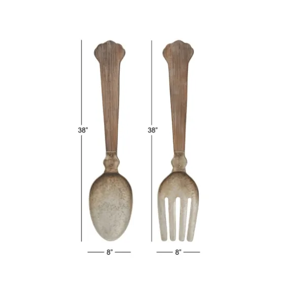 Metal Utensils Wall Plaques, Set Of 2-Kirkland's Home Hot