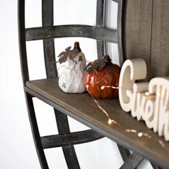 Metal Wall Shelf With Wood Back-Kirkland's Home Online