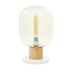 Metal White Marble Mushroom Shade Table Lamp-Kirkland's Home Fashion