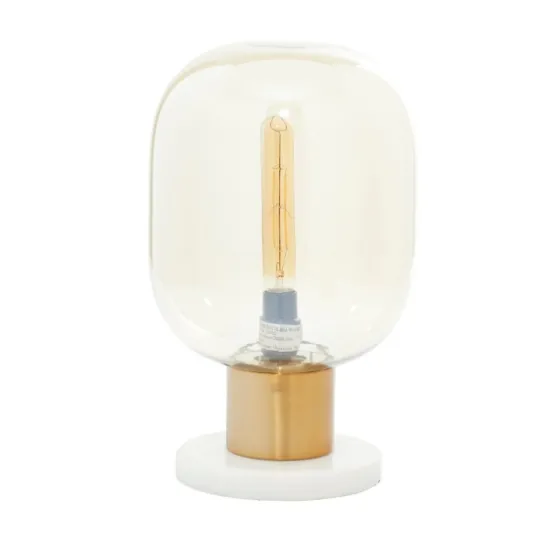 Metal White Marble Mushroom Shade Table Lamp-Kirkland's Home Fashion