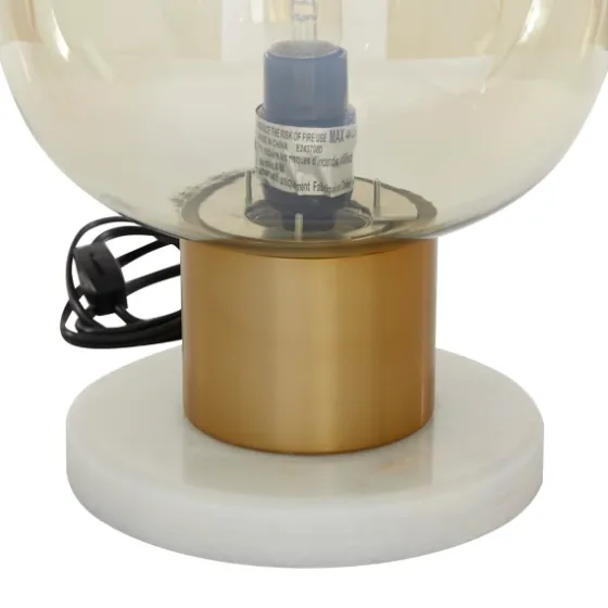 Metal White Marble Mushroom Shade Table Lamp-Kirkland's Home Fashion