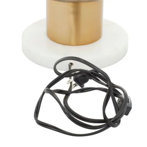 Metal White Marble Mushroom Shade Table Lamp-Kirkland's Home Fashion