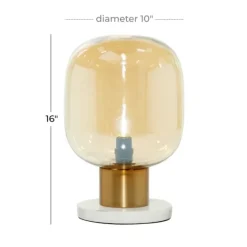 Metal White Marble Mushroom Shade Table Lamp-Kirkland's Home Fashion