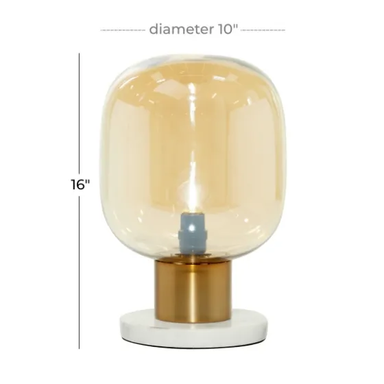 Metal White Marble Mushroom Shade Table Lamp-Kirkland's Home Fashion