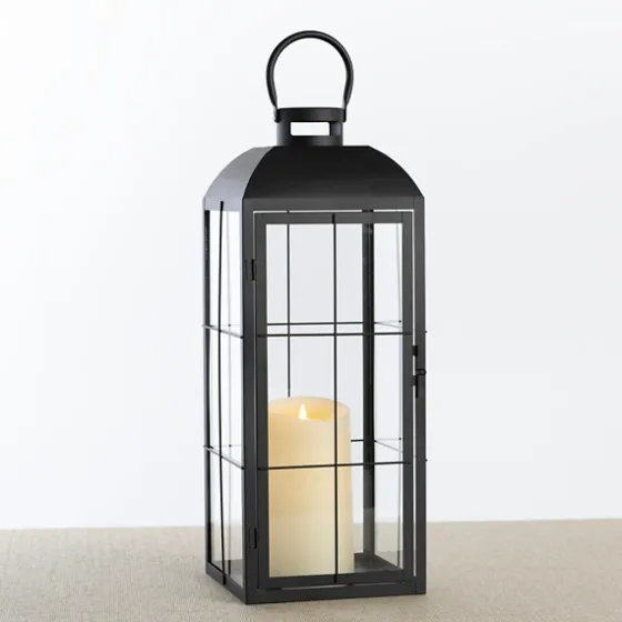 Metal Windowpane Lantern, 21 In.-Kirkland's Home Best