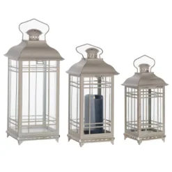Metal Windowpane Lanterns, Set Of 3-Kirkland's Home Flash Sale