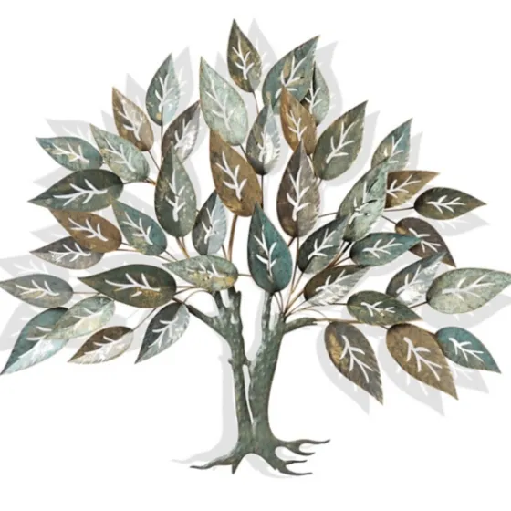 Metallic Blue And Brown Tree Wall Sculpture-Kirkland's Home Fashion
