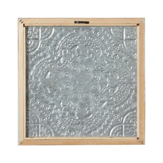 Metallic Carved Fir Wood Wall Plaques, Set Of 4-Kirkland's Home Sale