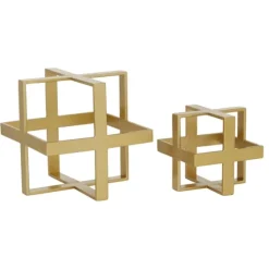 Metallic Cube Sculptures, Set Of 2-Kirkland's Home Online