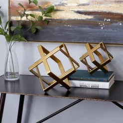 Metallic Cube Sculptures, Set Of 2-Kirkland's Home Online