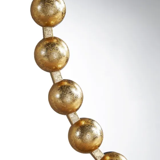Metallic Gold Foiled Beaded Wall Mirror, 27 In.-Kirkland's Home Best Sale