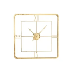 Metallic Gold Square Open Face Clock-Kirkland's Home Cheap