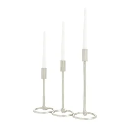 Metallic Loop Base Taper Candle Holders, Set Of 3-Kirkland's Home Best