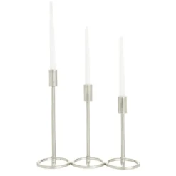 Metallic Loop Base Taper Candle Holders, Set Of 3-Kirkland's Home Best