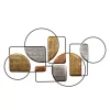 Metallic Modern Abstract Shapes Wall Plaque-Kirkland's Home Hot