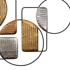 Metallic Modern Abstract Shapes Wall Plaque-Kirkland's Home Hot