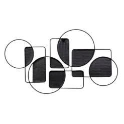 Metallic Modern Abstract Shapes Wall Plaque-Kirkland's Home Hot