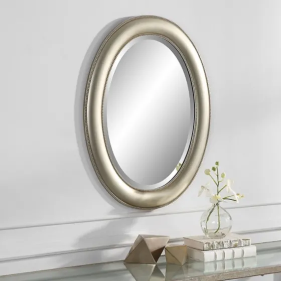 Metallic Oval Beveled Frame Mirror-Kirkland's Home Online