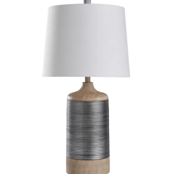 Metallic Silver Banded Table Lamp-Kirkland's Home Shop