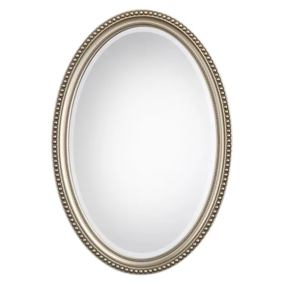 Metallic Silver Beaded Edge Oval Mirror-Kirkland's Home Flash Sale