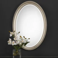 Metallic Silver Beaded Edge Oval Mirror-Kirkland's Home Flash Sale