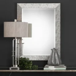 Metallic Silver Textured Frame Wall Mirror-Kirkland's Home Hot