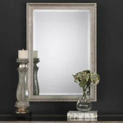 Metallic Silver Textured Frame Wall Mirror-Kirkland's Home Best Sale