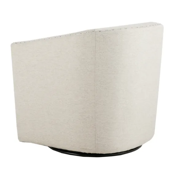 Metro Club Natural Swivel Chair With Nailhead Trim-Kirkland's Home Shop
