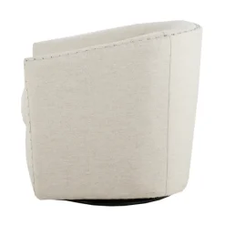Metro Club Natural Swivel Chair With Nailhead Trim-Kirkland's Home Shop