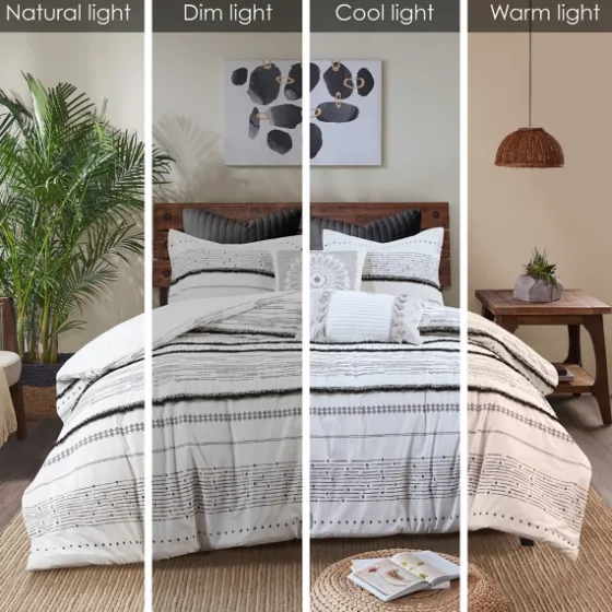 Mia Striped 3-Pc. Queen Duvet Cover Set-Kirkland's Home Fashion