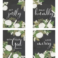 Micah 6:8 Canvas Art Prints, Set Of 4-Kirkland's Home New