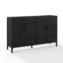 Micah Black Rattan Mesh Sideboard Cabinet-Kirkland's Home Flash Sale