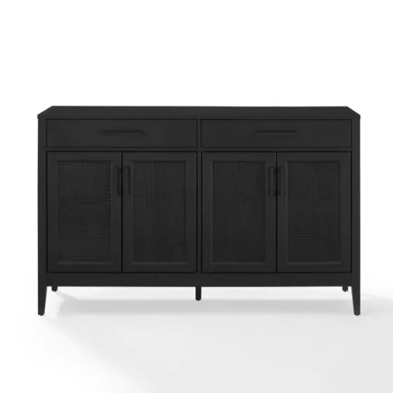 Micah Black Rattan Mesh Sideboard Cabinet-Kirkland's Home Flash Sale