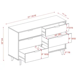 Midcentury Grooved Handles Dresser-Kirkland's Home Flash Sale