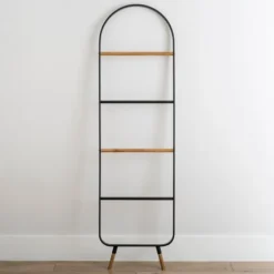 Midcentury Modern Poplar Wood Ladder-Kirkland's Home Flash Sale
