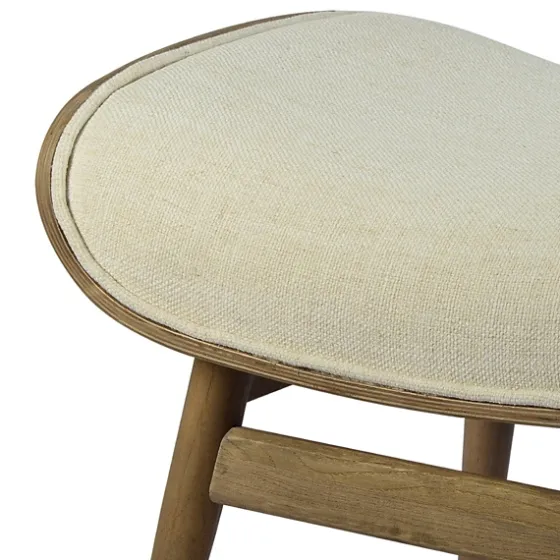Mid-Century Modern Saddle Seat Ottoman-Kirkland's Home Best Sale