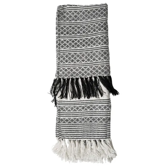 Midnight Crosshatch Stripes Outdoor Throw Blanket-Kirkland's Home Online