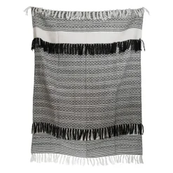 Midnight Crosshatch Stripes Outdoor Throw Blanket-Kirkland's Home Online