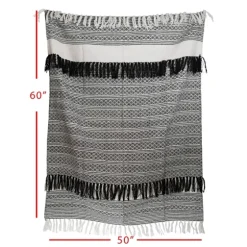 Midnight Crosshatch Stripes Outdoor Throw Blanket-Kirkland's Home Online
