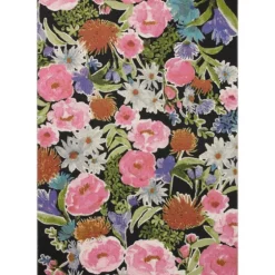 Midnight Garden Party Indoor/Outdoor Rug, 7X11-Kirkland's Home Sale