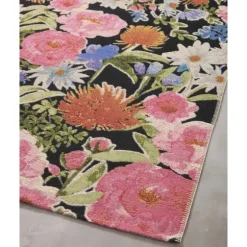 Midnight Garden Party Indoor/Outdoor Rug, 5X7-Kirkland's Home Outlet