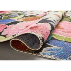 Midnight Garden Party Indoor/Outdoor Rug, 5X7-Kirkland's Home Outlet