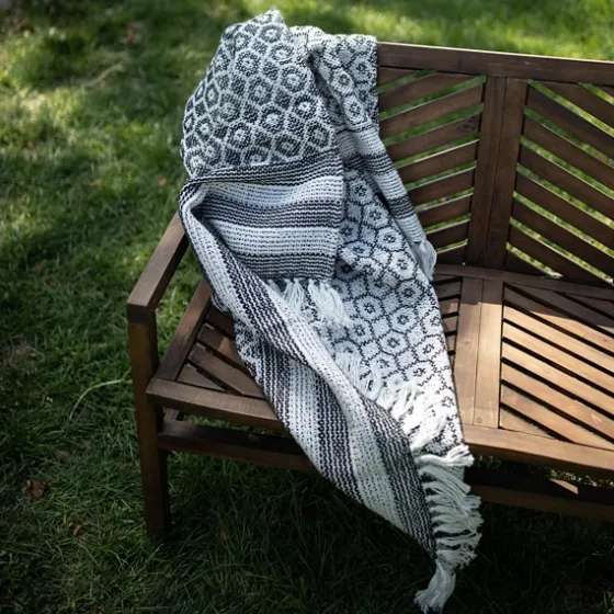 Midnight Honeycomb Outdoor Throw Blanket-Kirkland's Home Store