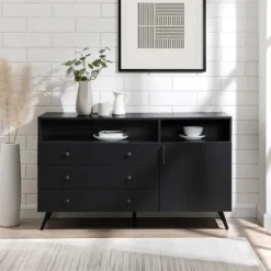 Midnight Mid-Century Modern Sideboard-Kirkland's Home Shop