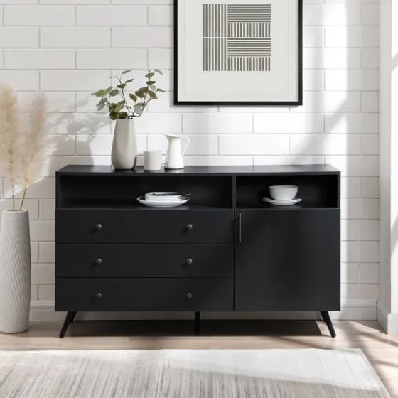 Midnight Mid-Century Modern Sideboard-Kirkland's Home Shop