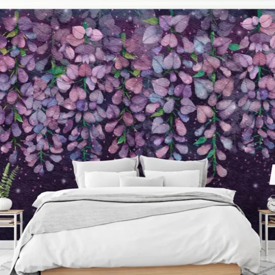 Midnight Purple Wisteria Peel And Stick Wall Mural-Kirkland's Home Clearance