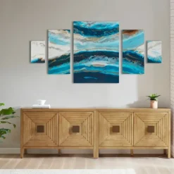 Midnight Tide Canvas Art Prints, Set Of 5-Kirkland's Home Online