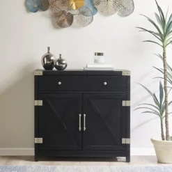 Midnight X-Shaped Doors Decorative Chest-Kirkland's Home Hot